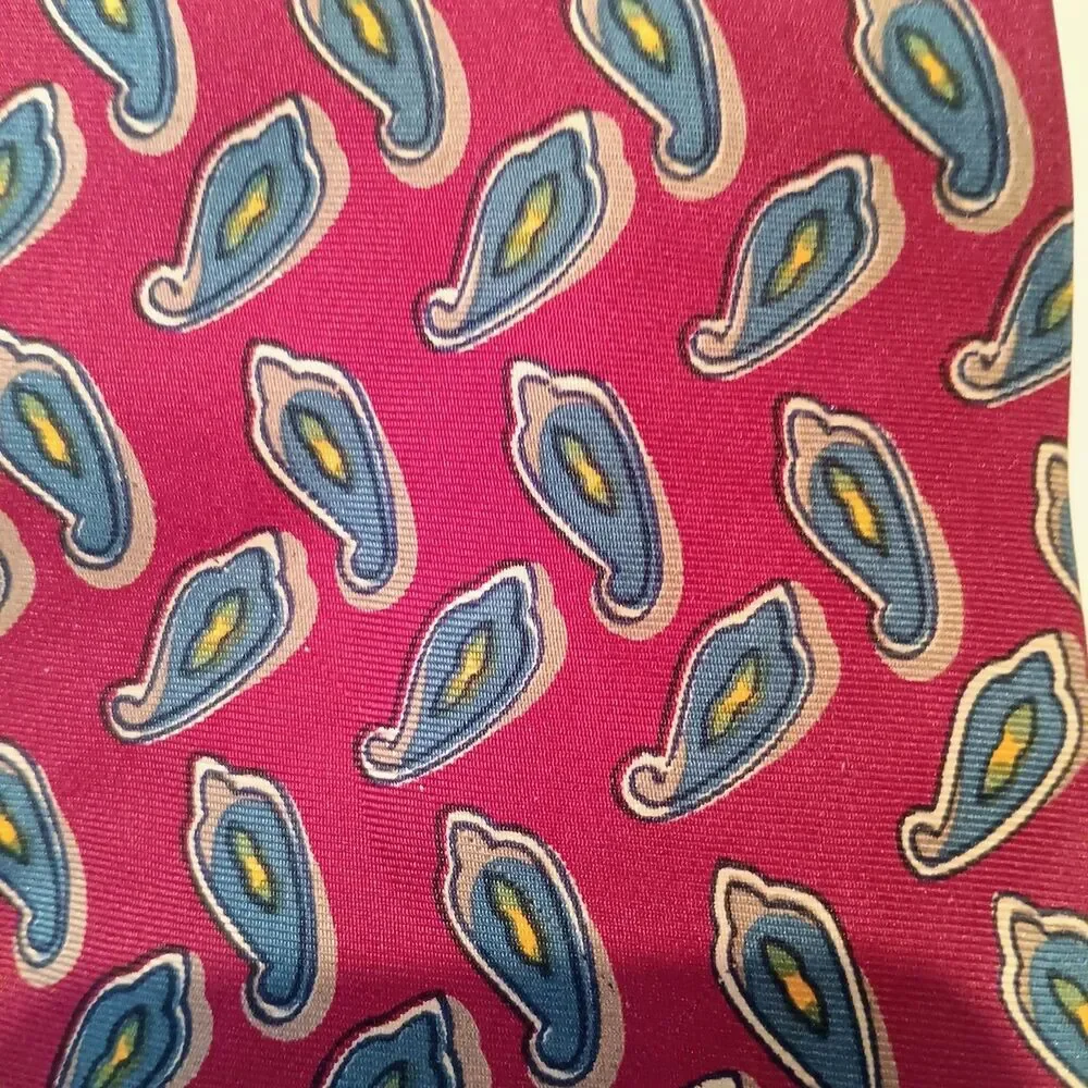 Vintage Isaco Chili Pepper Silk Neck Tie-Handmade-Novelty Print-Fathers Day